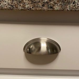 Nickel Dual Mount Arch Cup Drawer Pulls